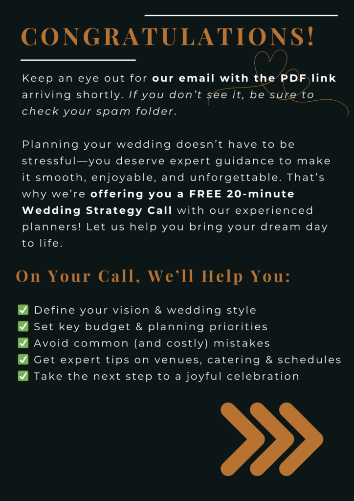Book your Wedding Strategy Call with Arcana Today