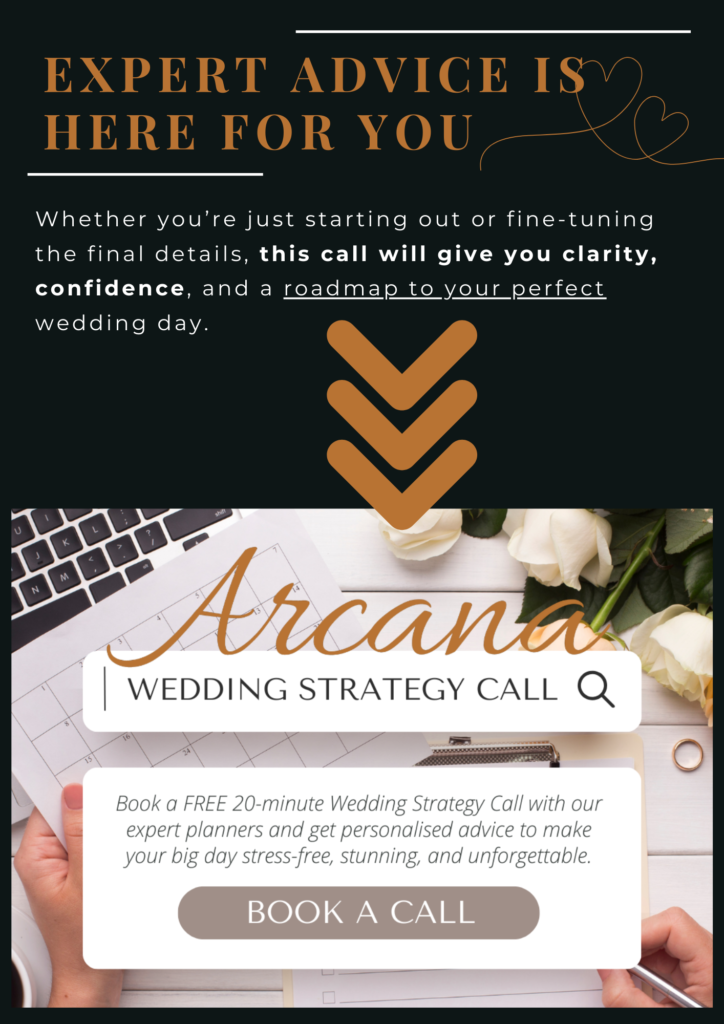 Book your Wedding Strategy Call with Arcana Today