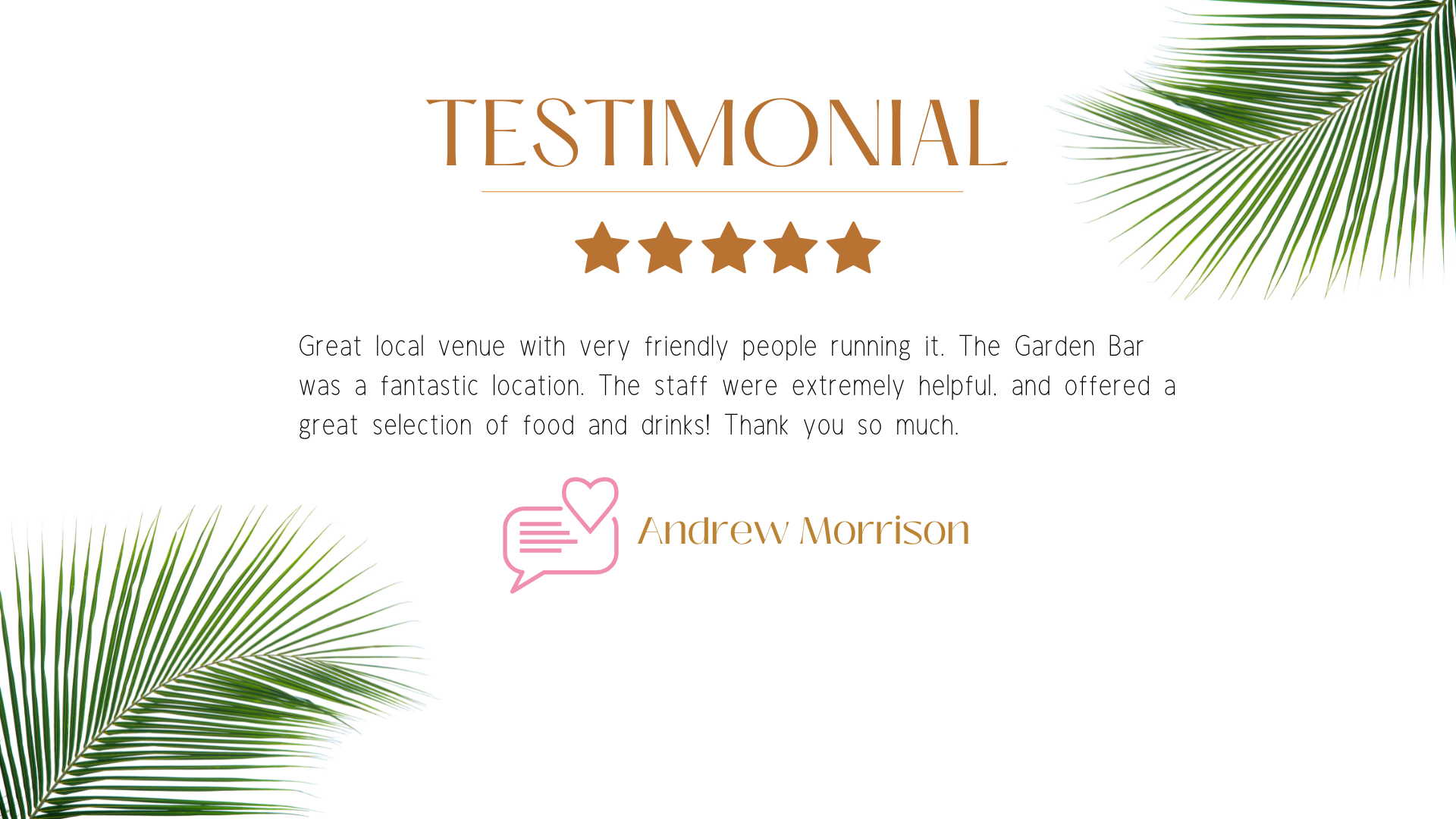 5 star reviews at Arcana